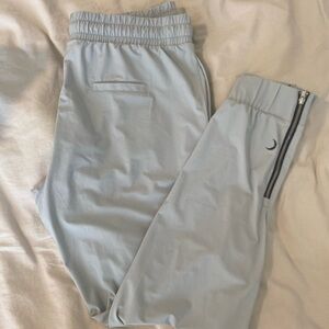 ZYIA Everywhere Zipper Activewear Athletic Jogger Pants Light Gray Size Medium